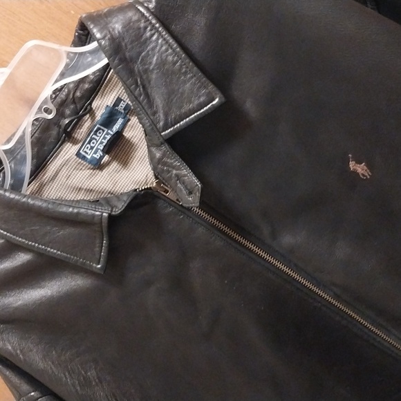 Polo By Ralph Laren Leather Jacket - Picture 3 of 10